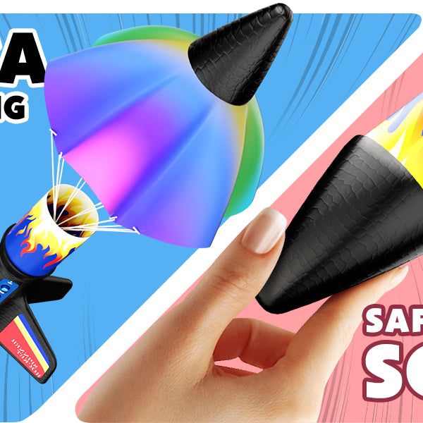 Zikky Rocket Launcher for Kids - Electric Flying Model Rocket with Parachute